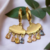 Gold Plated Huggie Cloud Earrings