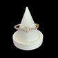 Gold Plated Bangle Bracelet with Clear Crystals
