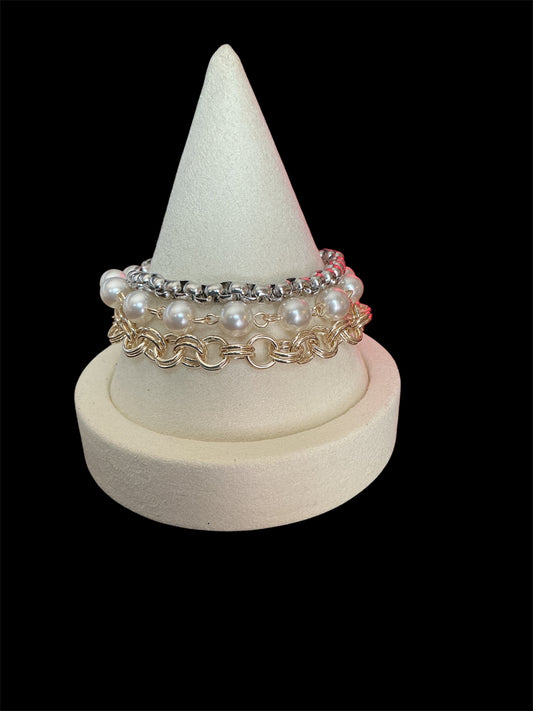 3 Strand Bracelet with Magnetic Closure