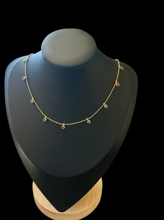 Gold Dainty Charm Necklace