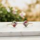 Gold Plated Clover Cuff Bracelet with Multi Color Stones