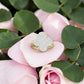 Gold Crystal Pave Clover Ring