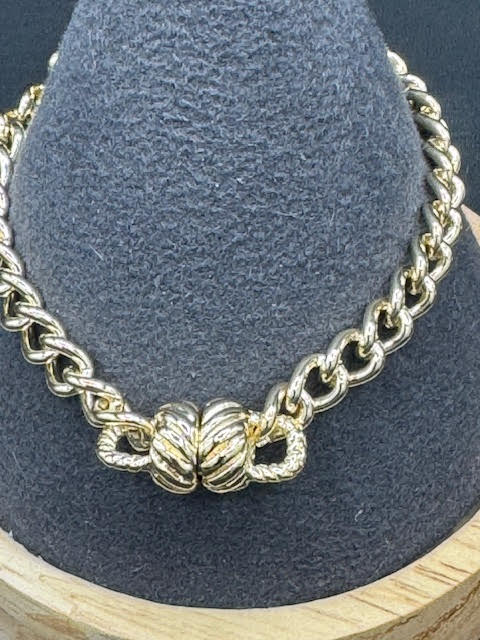 Gold Plated Pink Clover CZ Bracelet